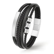 Silver Shape Echtes Rindsleder Lederarmband Unisex Gravierbar Silber 19 21 23 cm Mit Gratis Luxus Etui