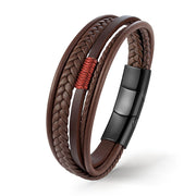 Brown Shadow Lederarmband Unisex Braun Gravierbar Mit Gratis Luxusetui Größen 19 21 23 cm