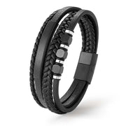 Lederarmband Aus Echtem Rindsleder Mit Edelstahl Besatz Verstellbar Größen 19 21 23 Cm Schwarz Unisex Gravur