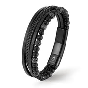 Fancy Lava Lederarmband Mit Lava Steinen Unisex 19 21 23 cm Gravierbar Kostenloses Luxus Etui