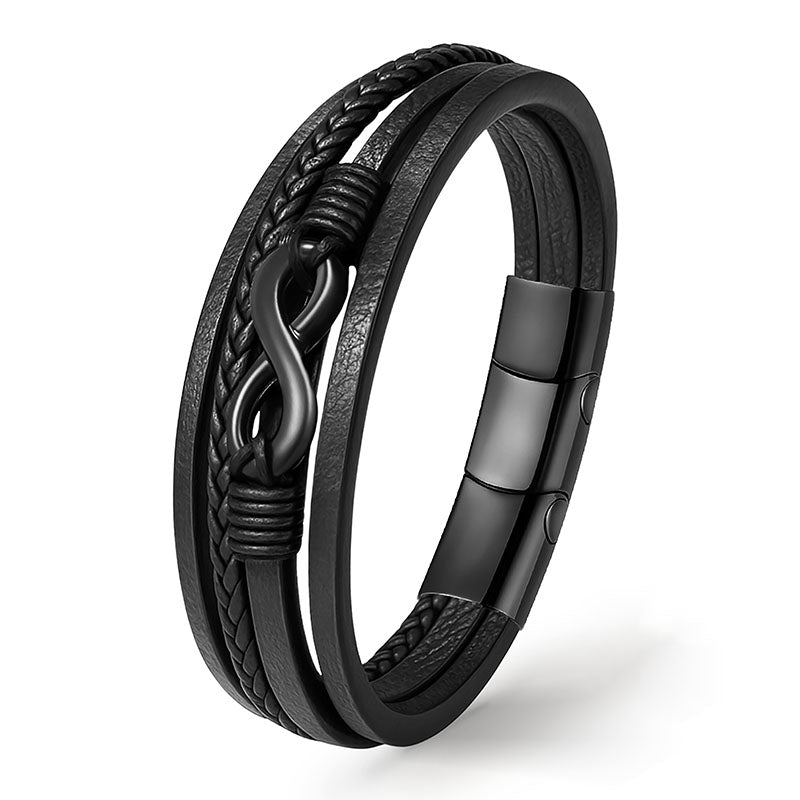 Black Nice Unisex Lederarmband Aus Echtem Rindsleder Mit Edelstahl Besatz Gravur Möglich Größen 19 21 23 Cm