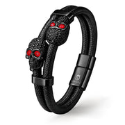 Toxic Unisex Lederarmband Mit Edelstahl Besatz In Den Größen 19 21 Und 23 Cm Luxus Etui Inklusive Lieferung 1-3 Tage