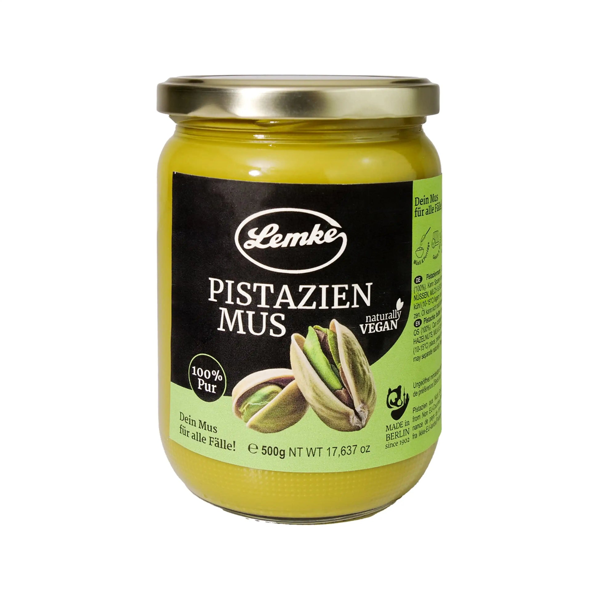 Pistazienmus 500g by Lemke Feines Berliner Marzipan & Mehr