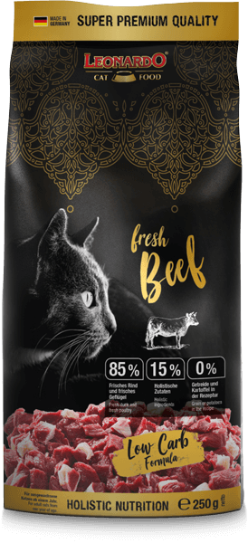 LEONARDO fresh Beef – Trockenfutter für Katzen