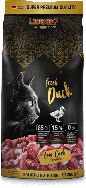 LEONARDO fresh Duck – Trockenfutter für Katzen