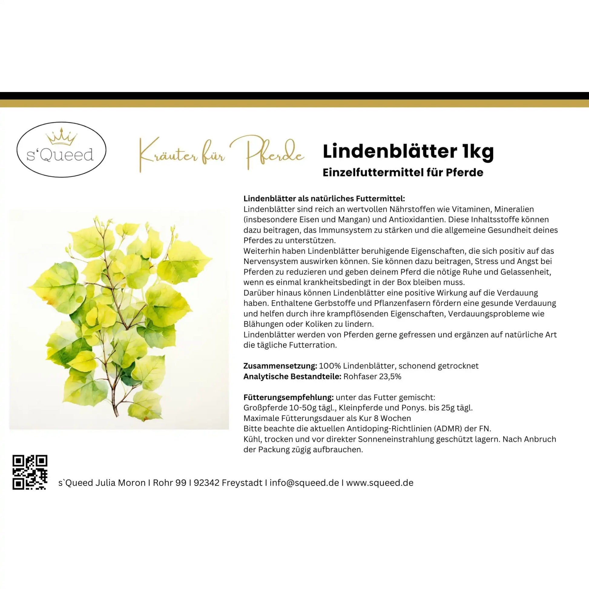 Lindenblätter Für Pferde Immunsystem Und Verdauung Natürliches Zusatzfutter Zur Unterstützung Von Abwehrkräften Nerven by s`Queed