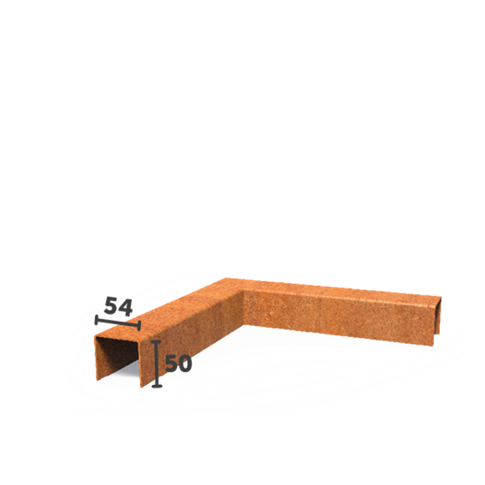 Cortenstahl Rasenkante Übergangsprofile für Eckestück