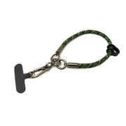 SYSTEM-S Handgelenk Schlaufe Armband für Smartphone Hülle aus Nylon in Grün Weiß