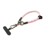 Verstellbares Nylon Handgelenk Schlaufe Armband Pink Blau Mit Tether Pad Für Smartphone Hüllen