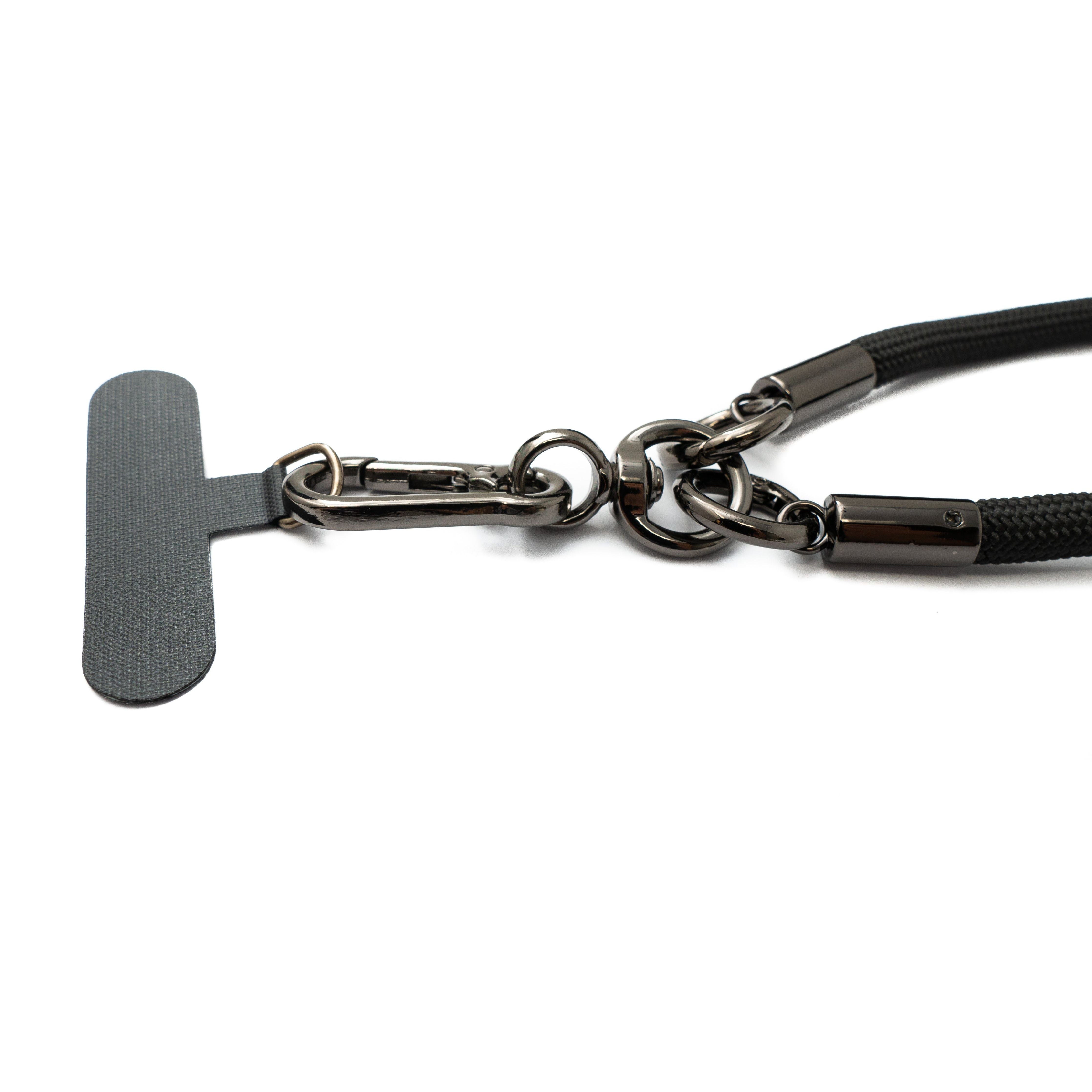 Handgelenk Schlaufe Armband Aus Nylon Schwarz Zur Smartphone Hülle Befestigung Mit Tether Pad