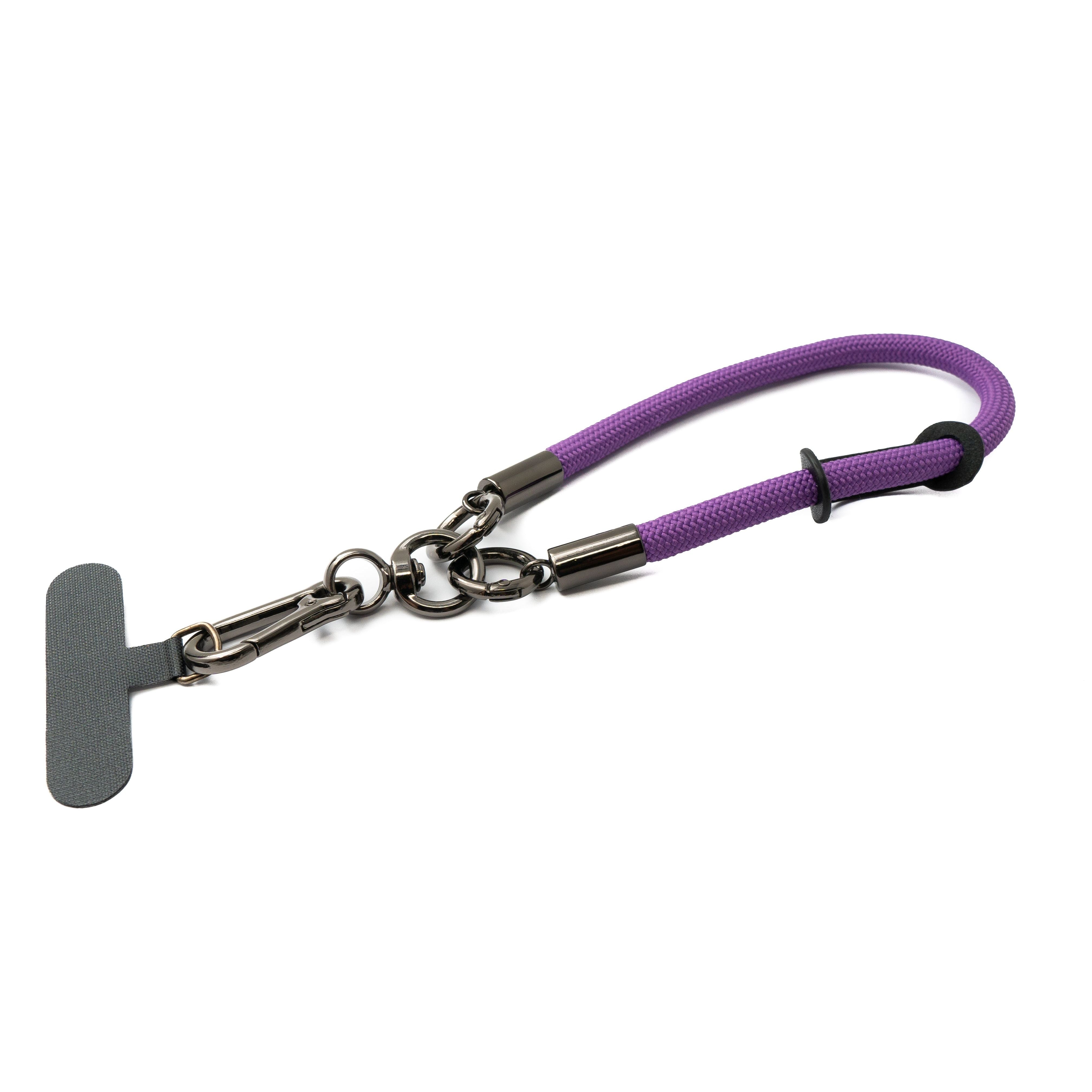 Lila Nylon Handgelenk Schlaufe Armband Für Smartphone Hülle Mit Verstellbarem Bandverschluss