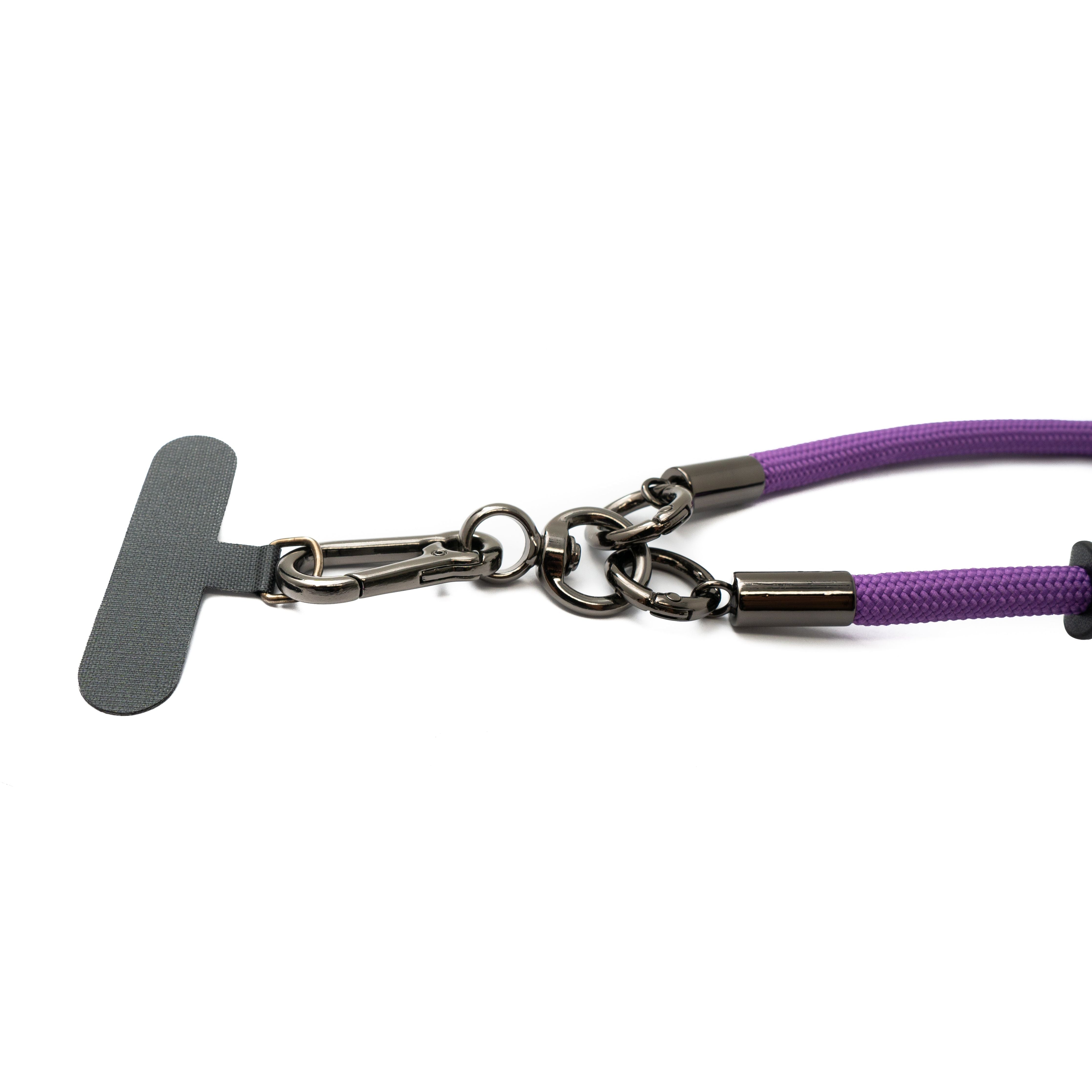 Lila Nylon Handgelenk Schlaufe Armband Für Smartphone Hülle Mit Verstellbarem Bandverschluss