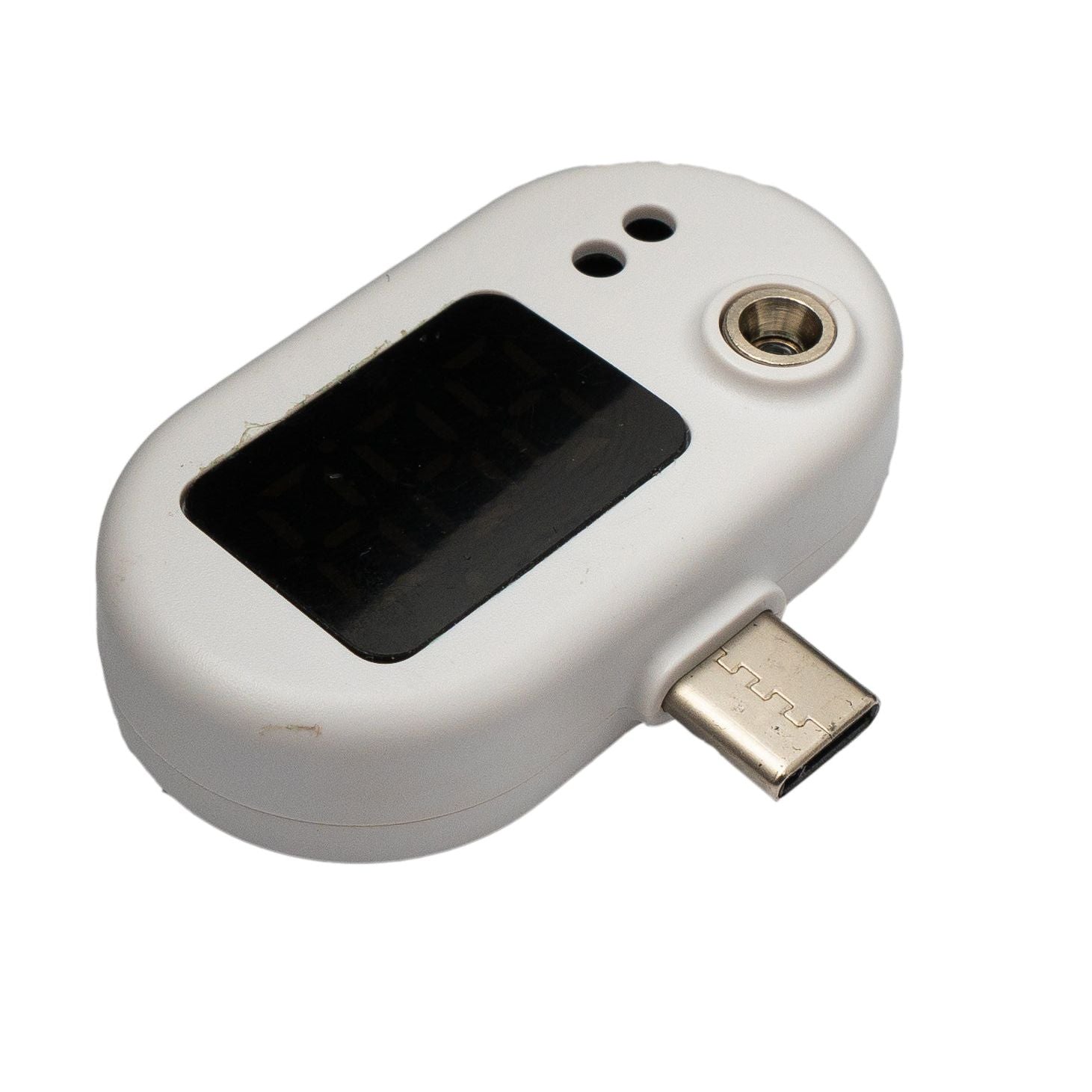SYSTEM-S USB 3.1 Infrarot Thermometer Berührungslos Körper Fieber Temperatur Typ C LED Messgerät in Weiß