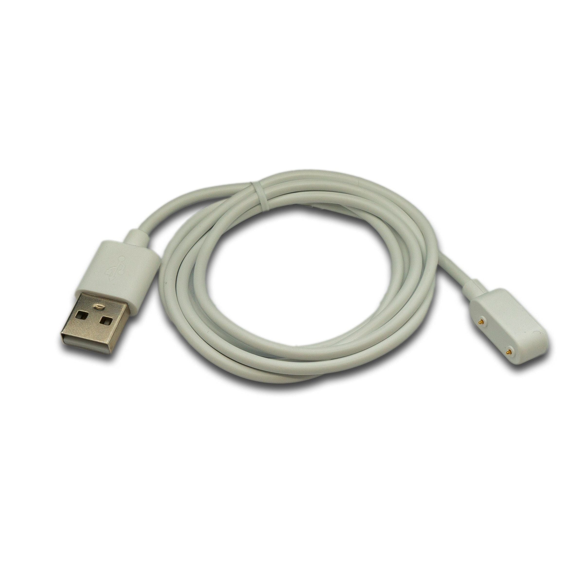 System-S USB 2 0 Ladekabel 100 cm Für HONOR Band 9 Smartwatch Weiß Magnetisch Hi Speed