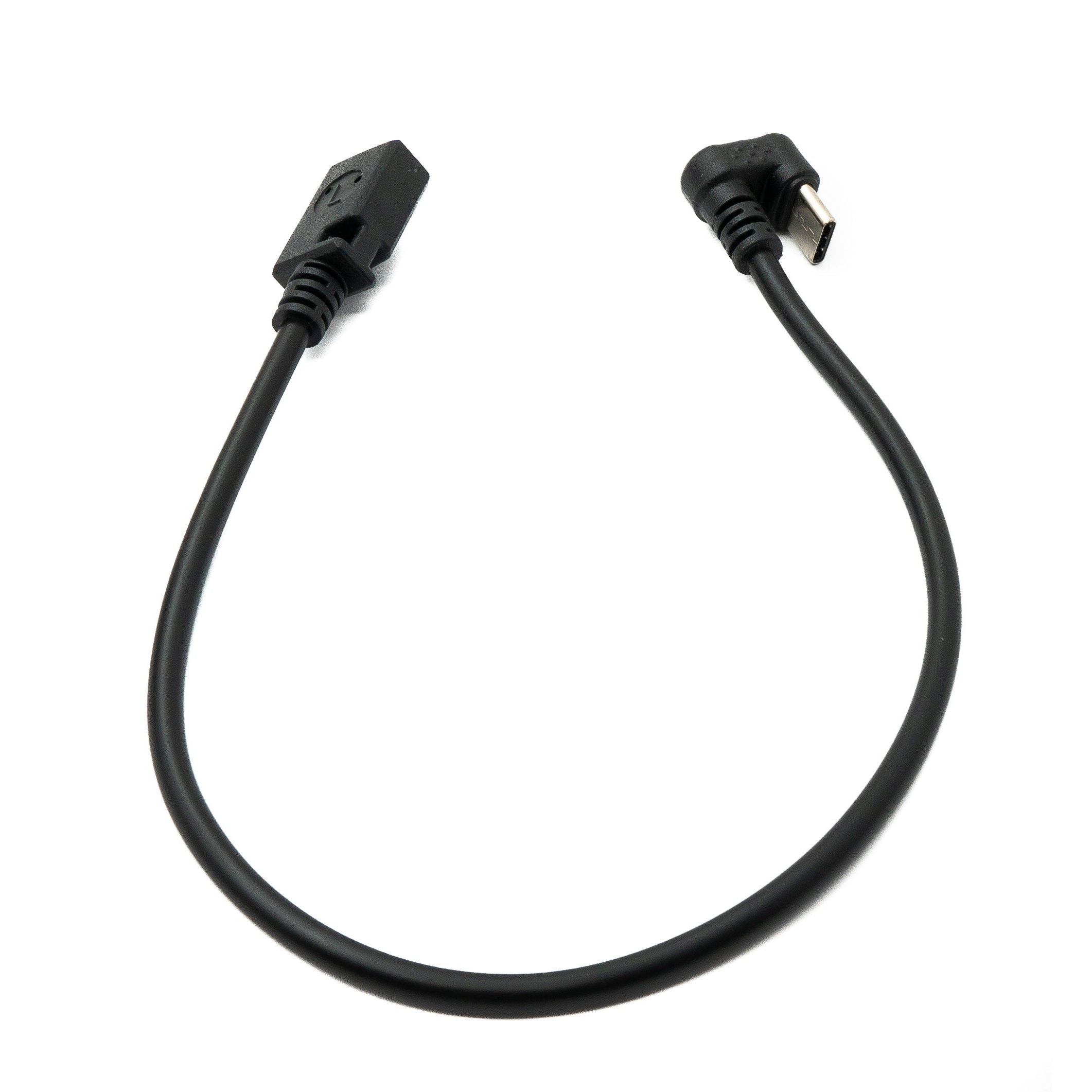 USB 3.1 C Auf USB 2.0 Mini B Kabel 30 cm Mit 180 Grad U Turn Winkel Schwarz Premium