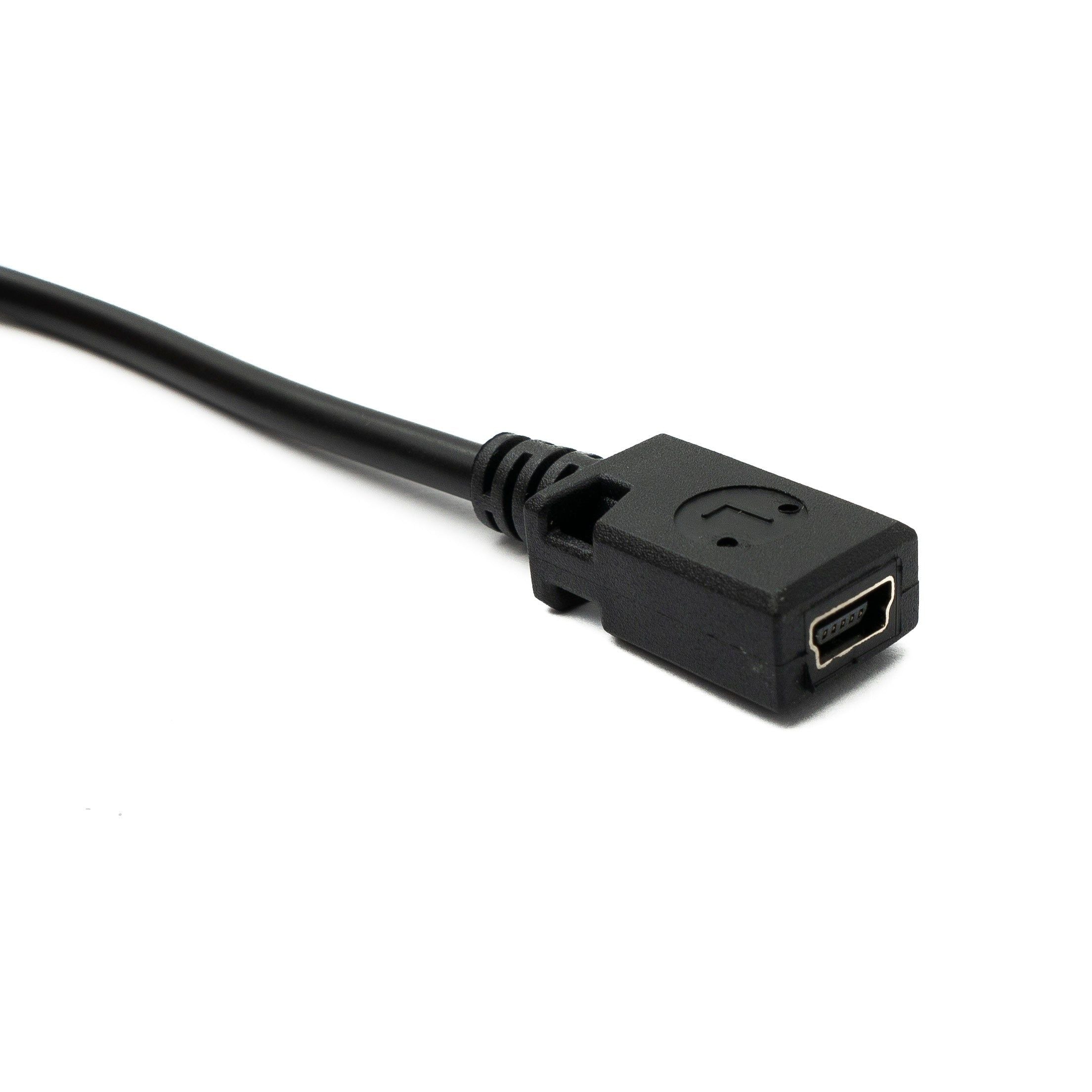 USB 3.1 C Auf USB 2.0 Mini B Kabel 30 cm Mit 180 Grad U Turn Winkel Schwarz Premium