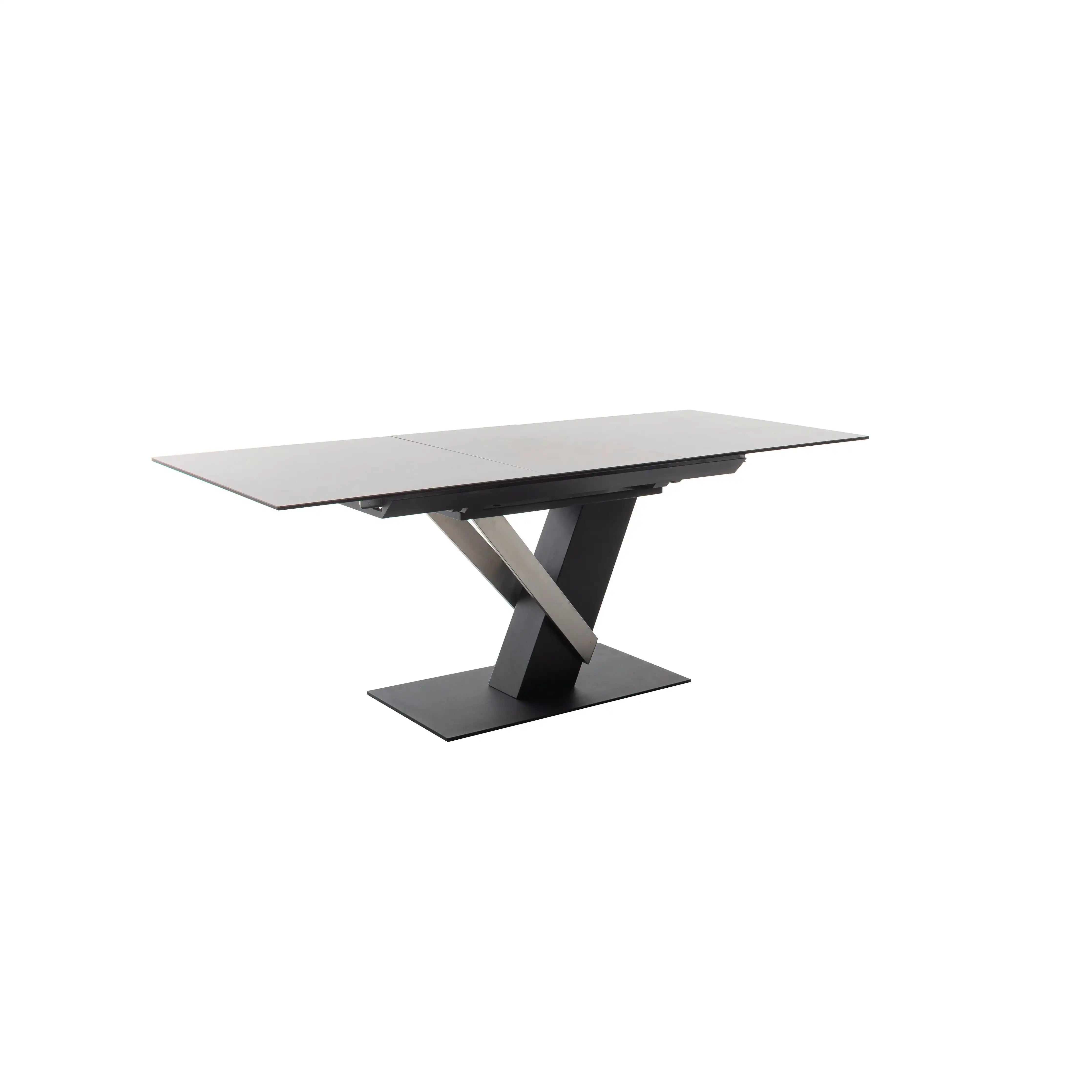 MASSARO Auszugstisch Säulen Mit Liftfunktion Synchronauszug Keramik Glas Schwarz