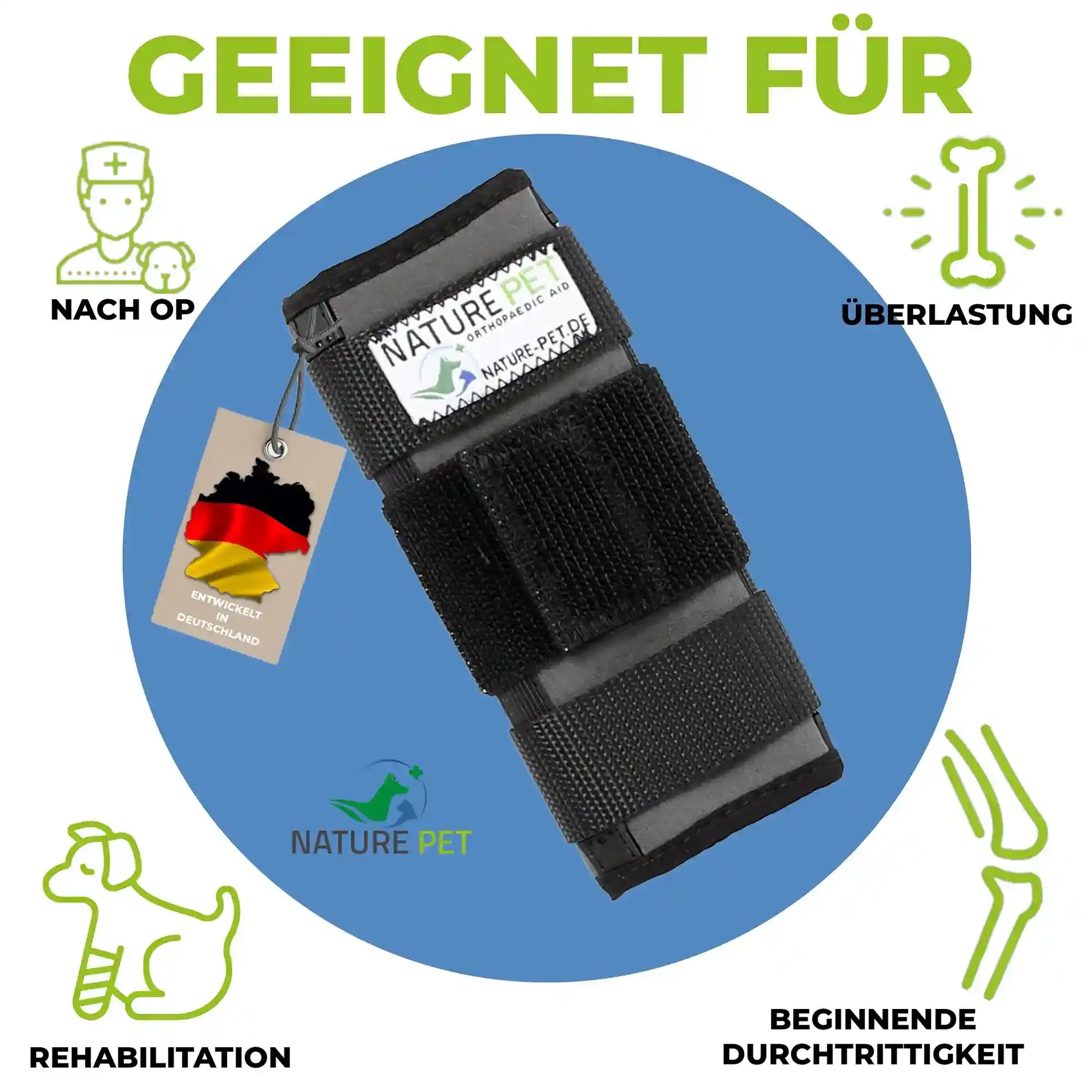 Medium Handgelenksbandage für Hunde by Nature Pet