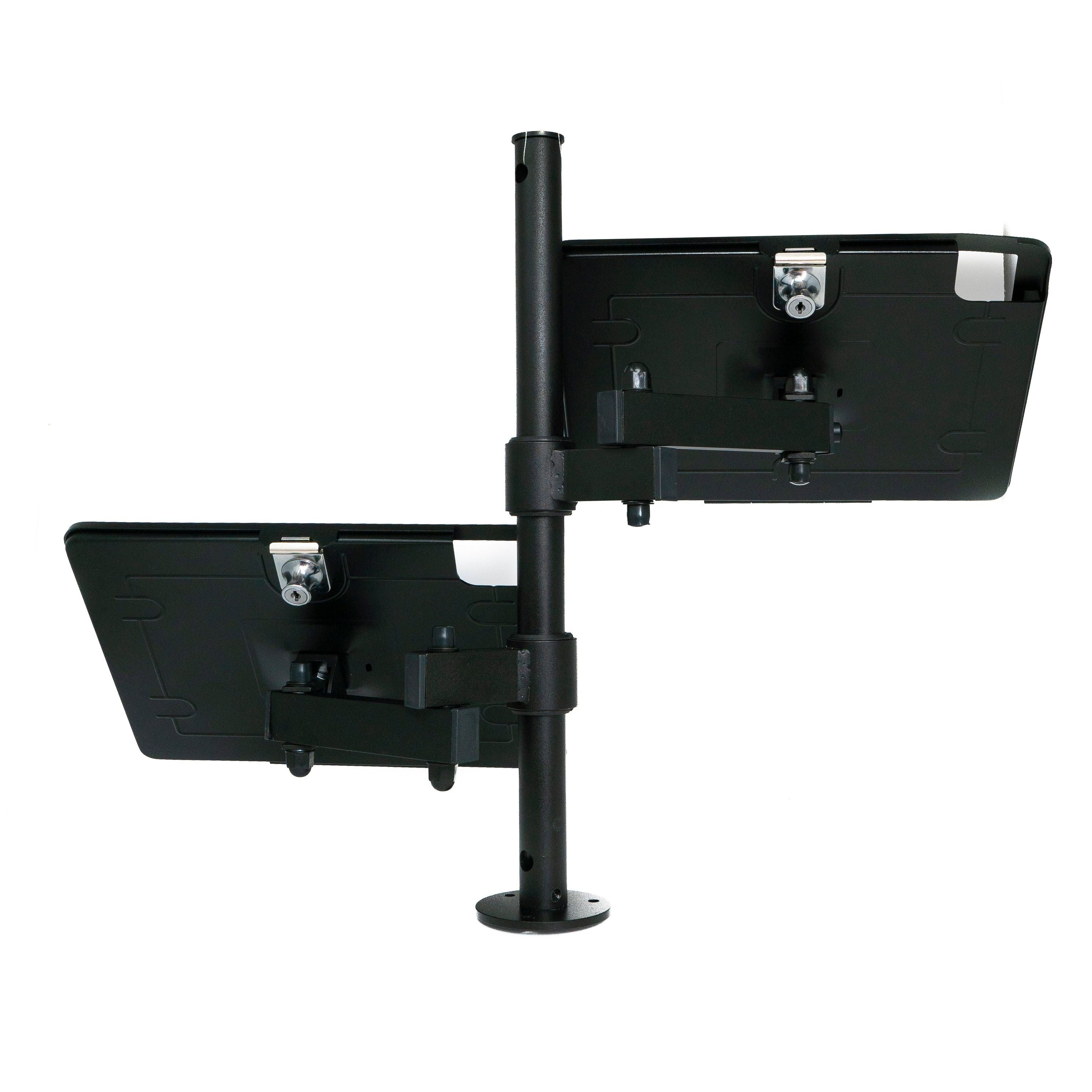 SYSTEM-S Doppel Tischhalterung 360° Ständer abschließbar für iPad Pro 13" Air 13" (M2) Pro 6 5 4 3 12.9"