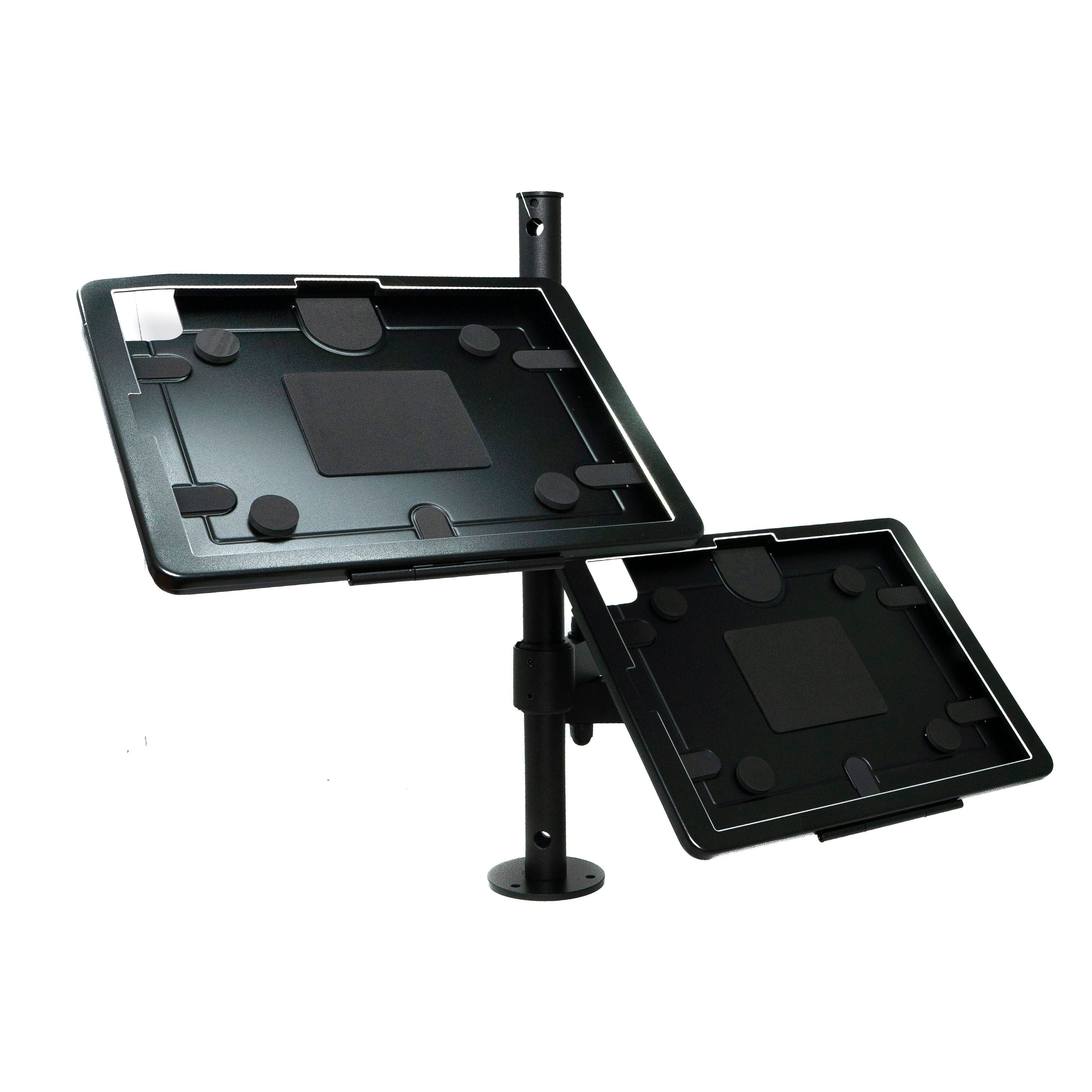SYSTEM-S Doppel Tischhalterung 360° Ständer abschließbar für iPad Pro 13" Air 13" (M2) Pro 6 5 4 3 12.9"