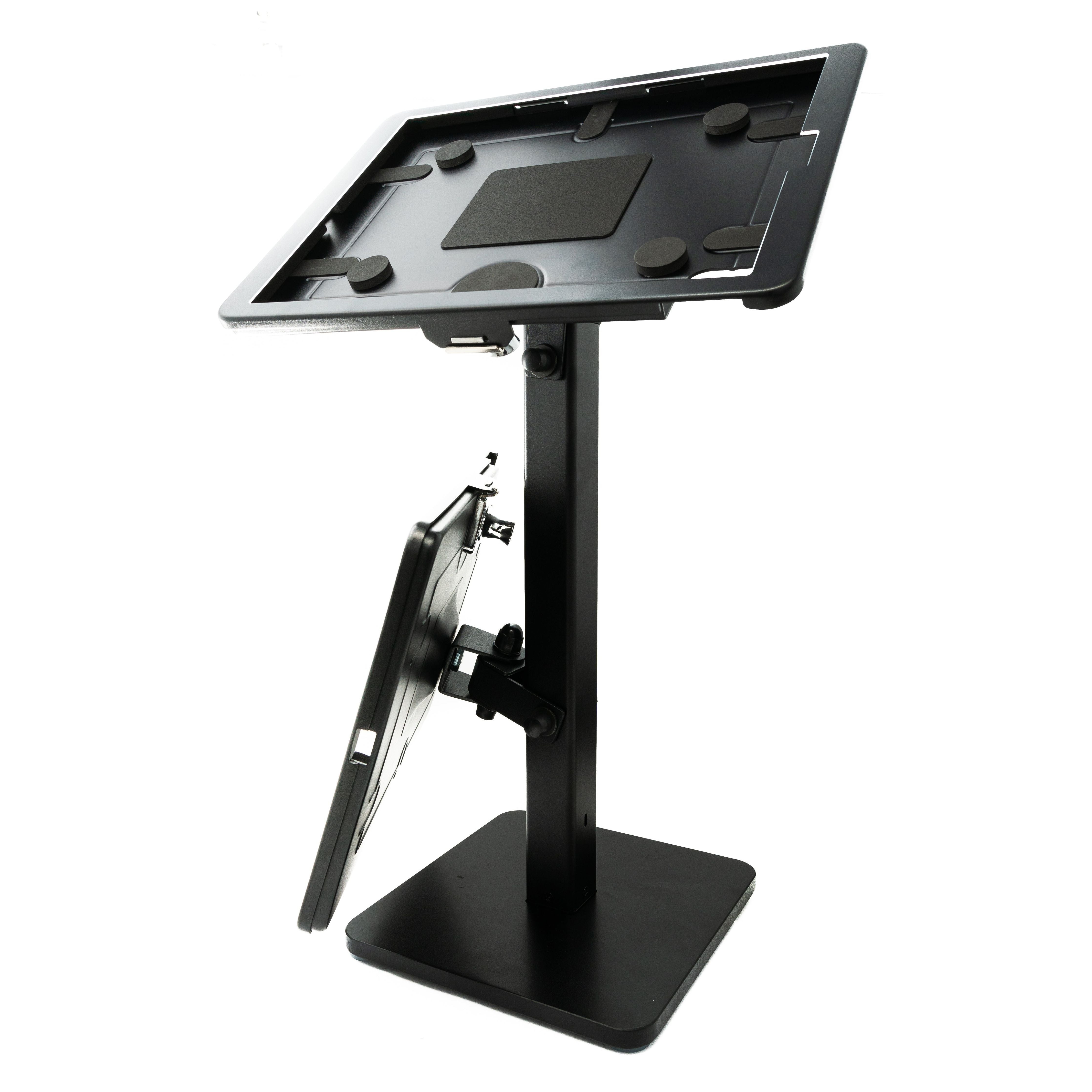 SYSTEM-S Tischständer Dual 360° drehbar 180° neigbar Halterung abschließbar für iPad Pro 5 4 3 (2021 2020 2018)