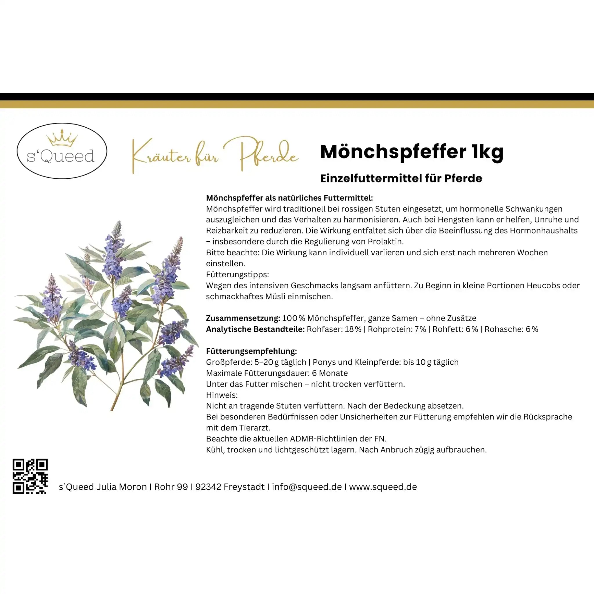 Mönchspfeffer Für Pferde Natürliche Hilfe Bei Rosse Stuten Hormonschwankungen Balance Und Unterstützung by s`Queed