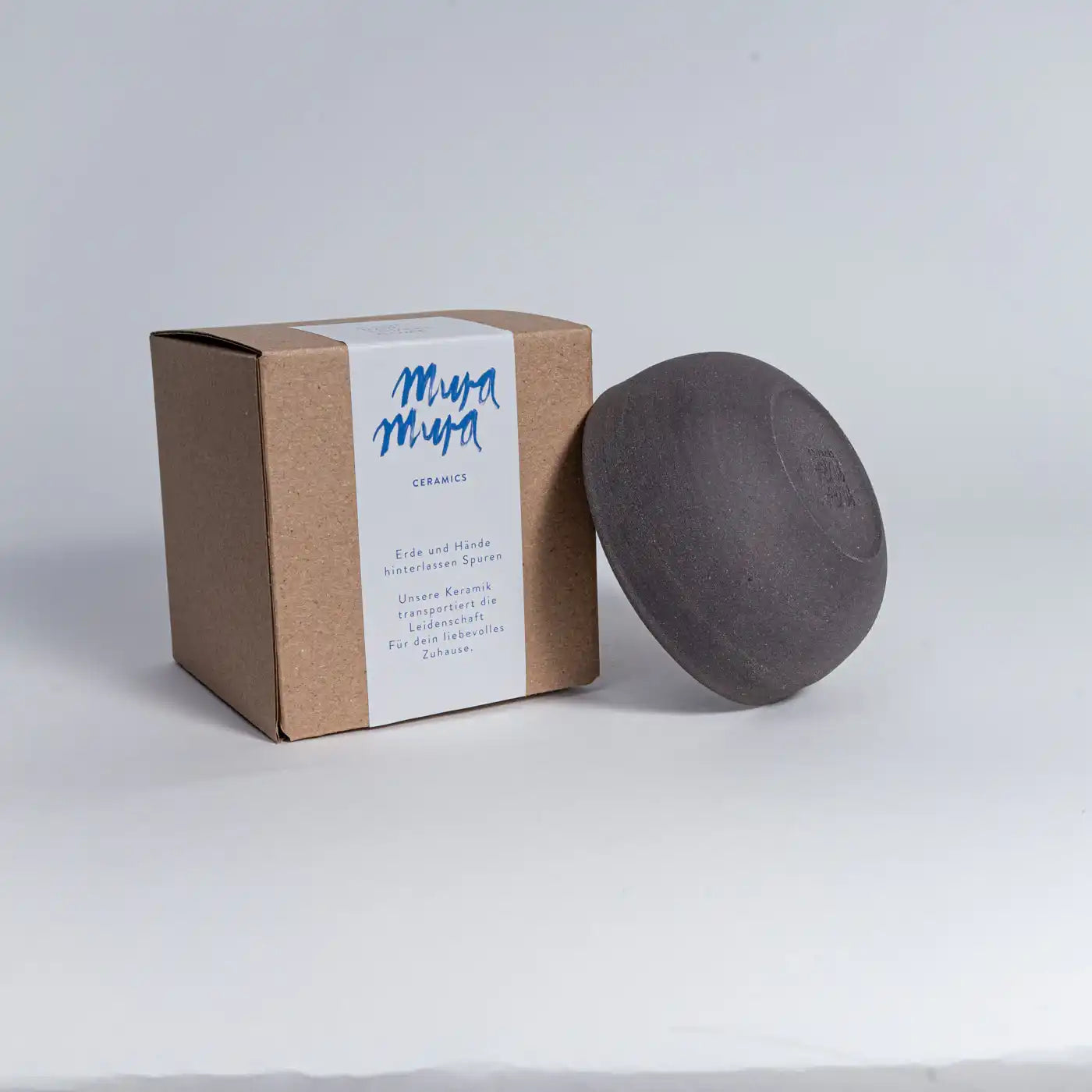 Cappuccino Tasse KUMO grau/schwarz by Mura Mura Ceramics