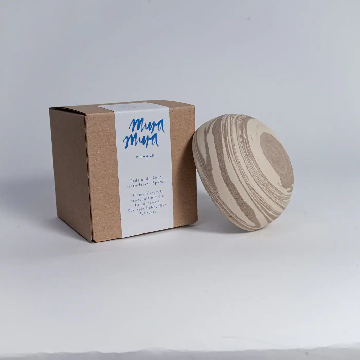 Cappuccino Tasse KUMO mixed clay by Mura Mura Ceramics