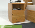 Nobis Kiefer Massivholz Nachttisch Nachtschrank | 1-Türig 1-Regal | 100% Bio Kiefer