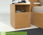 Nobis Kiefer Massivholz Nachttisch Nachtschrank | 1-Türig 1-Regal | 100% Bio Kiefer