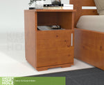 Nobis Kiefer Massivholz Nachttisch Nachtschrank | 1-Türig 1-Regal | 100% Bio Kiefer