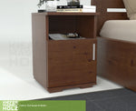 Nobis Kiefer Massivholz Nachttisch Nachtschrank | 1-Türig 1-Regal | 100% Bio Kiefer