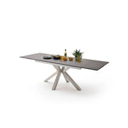 Nagano Auszugstische Mit Keramikplatten Und Sicherheitsglas Schwarz Metallgestell