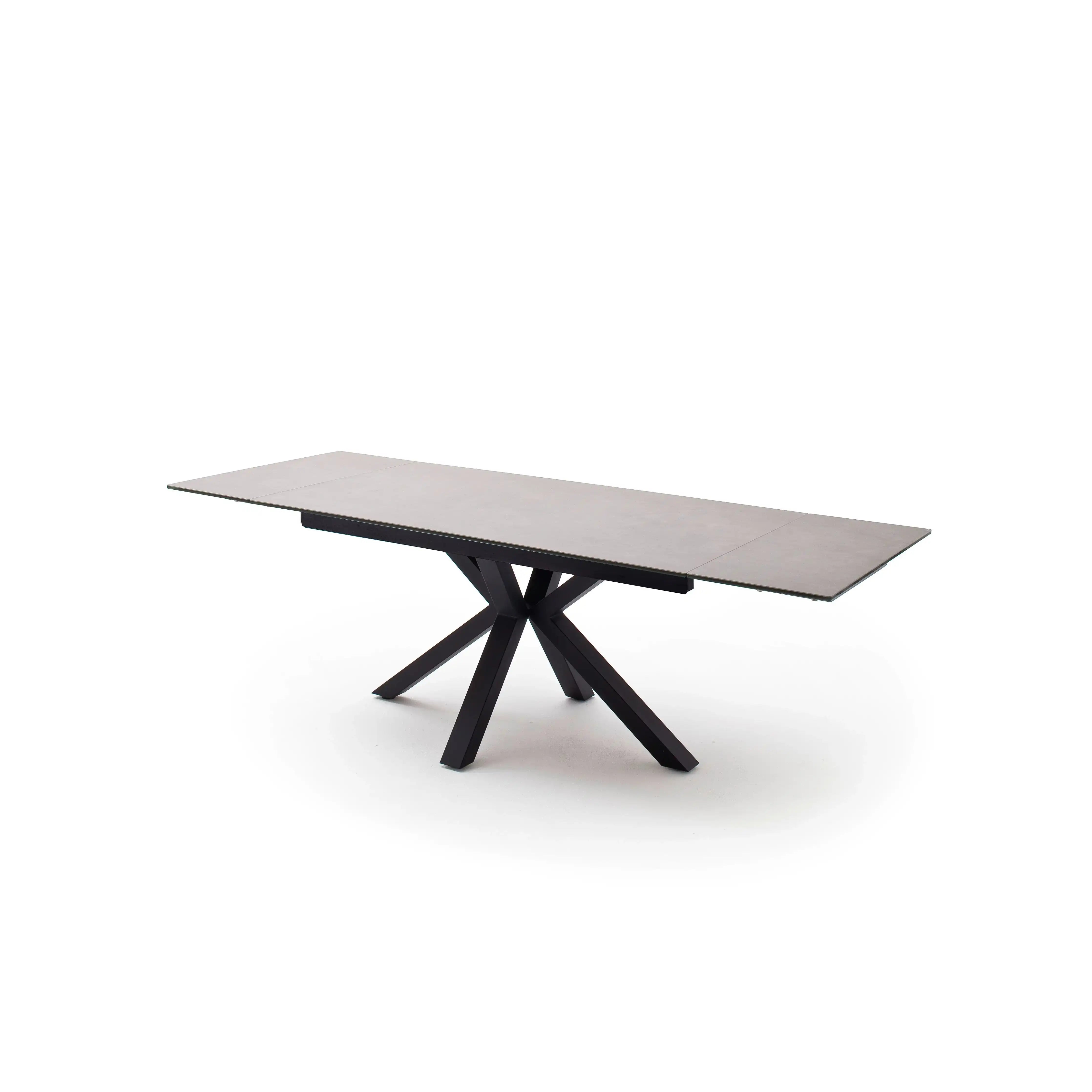 Nagano Auszugstische Mit Keramikplatten Und Sicherheitsglas Schwarz Metallgestell