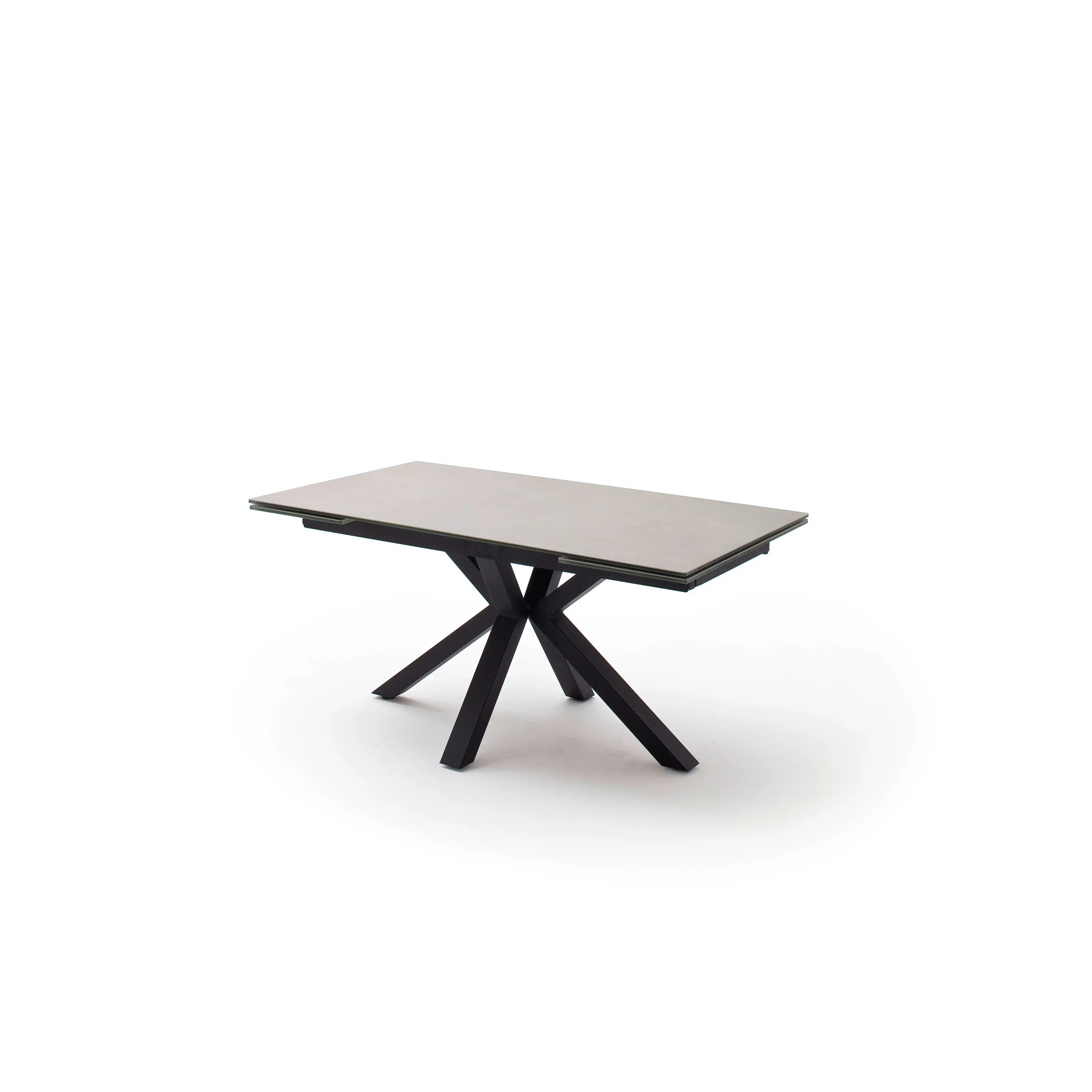 Nagano Auszugstische Mit Keramikplatten Und Sicherheitsglas Schwarz Metallgestell