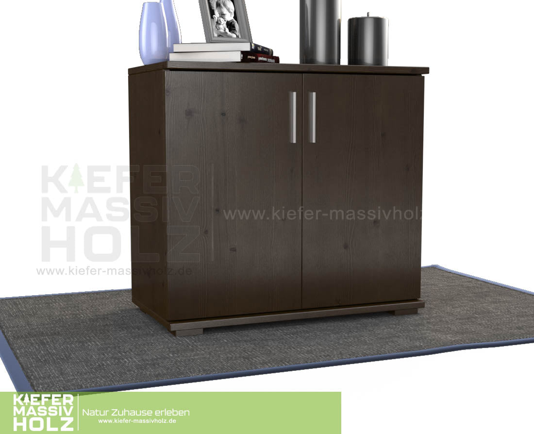Nobis Kommode Sideboard | Anrichte | 2-Türig | 90cm hoch | 100% Bio Kiefer Massivholz
