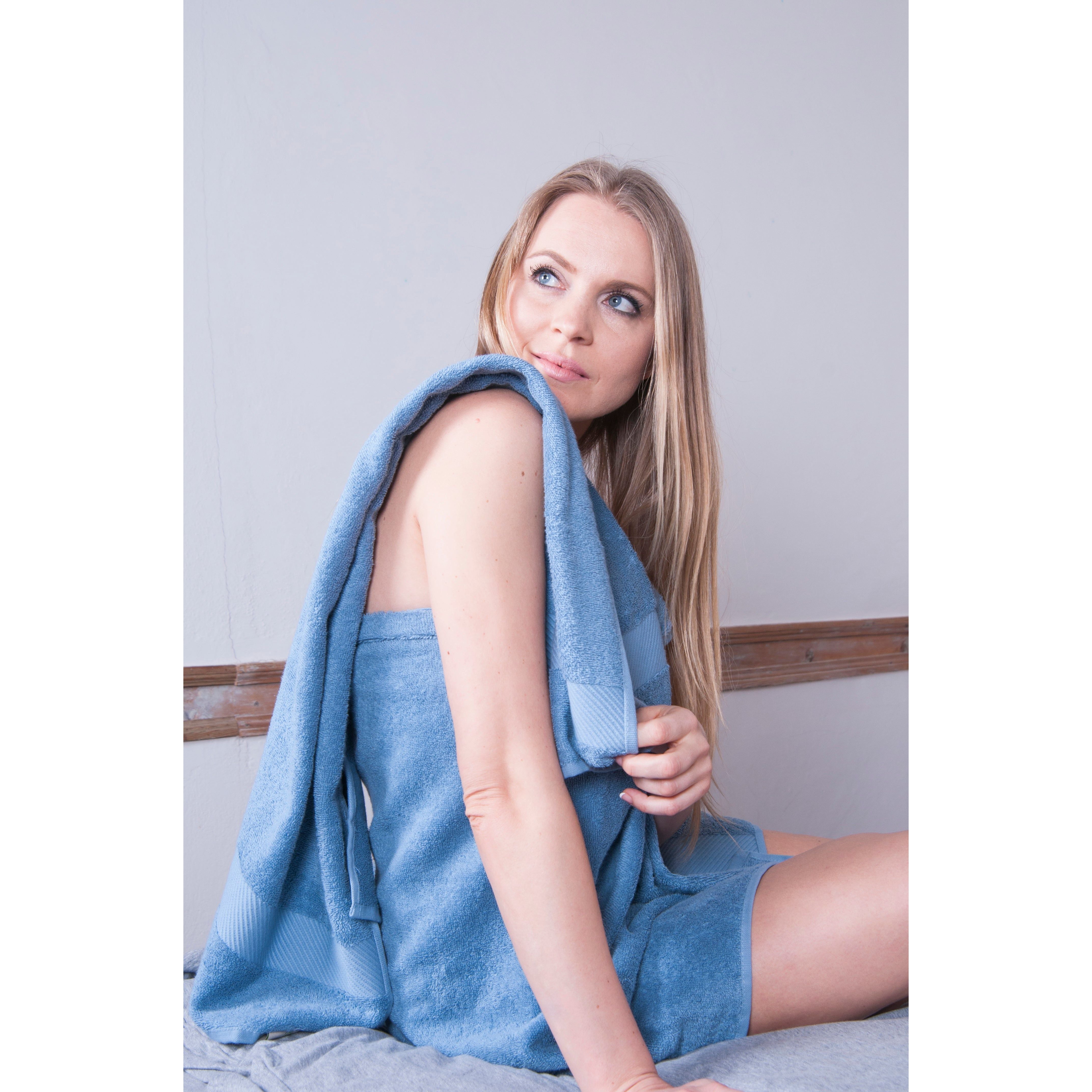 100% Organic Towel - Denim Blue