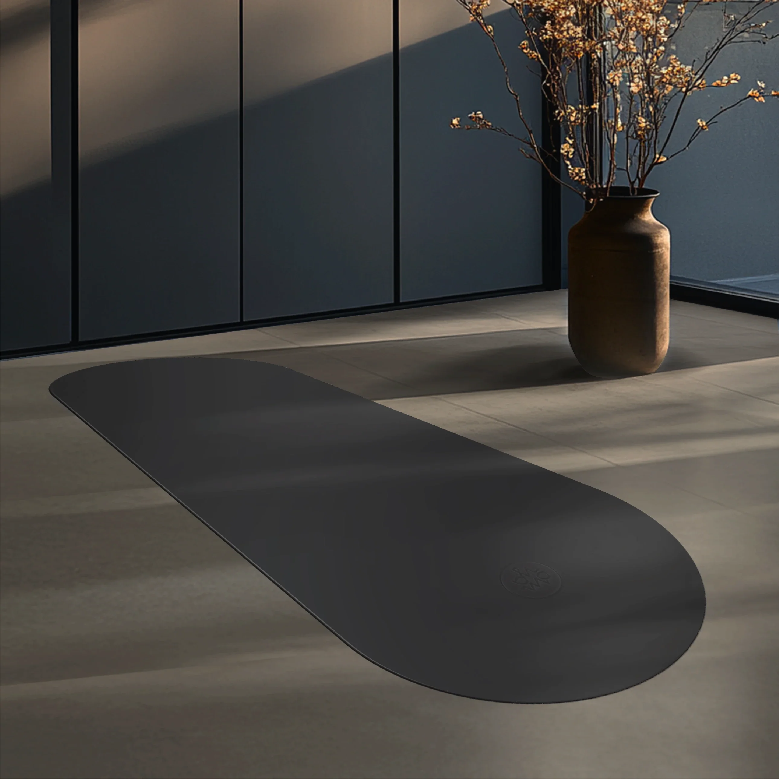 Oval Advanced Grip Yogamatte Granit Rutschfeste Oberfläche Strapazierfähige PU Matte Für Yoga Stabilität Und Sicherheit