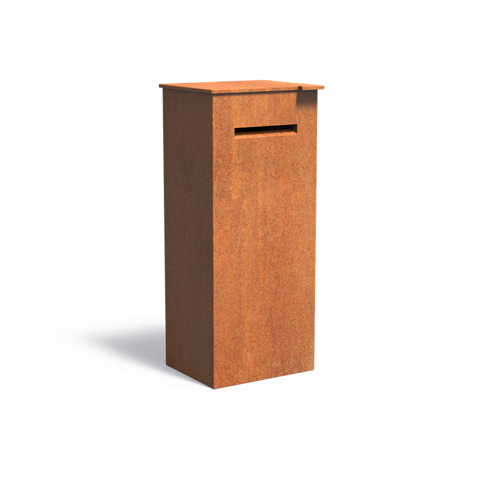 Cortenstahl Briefkasten freistehend CASE