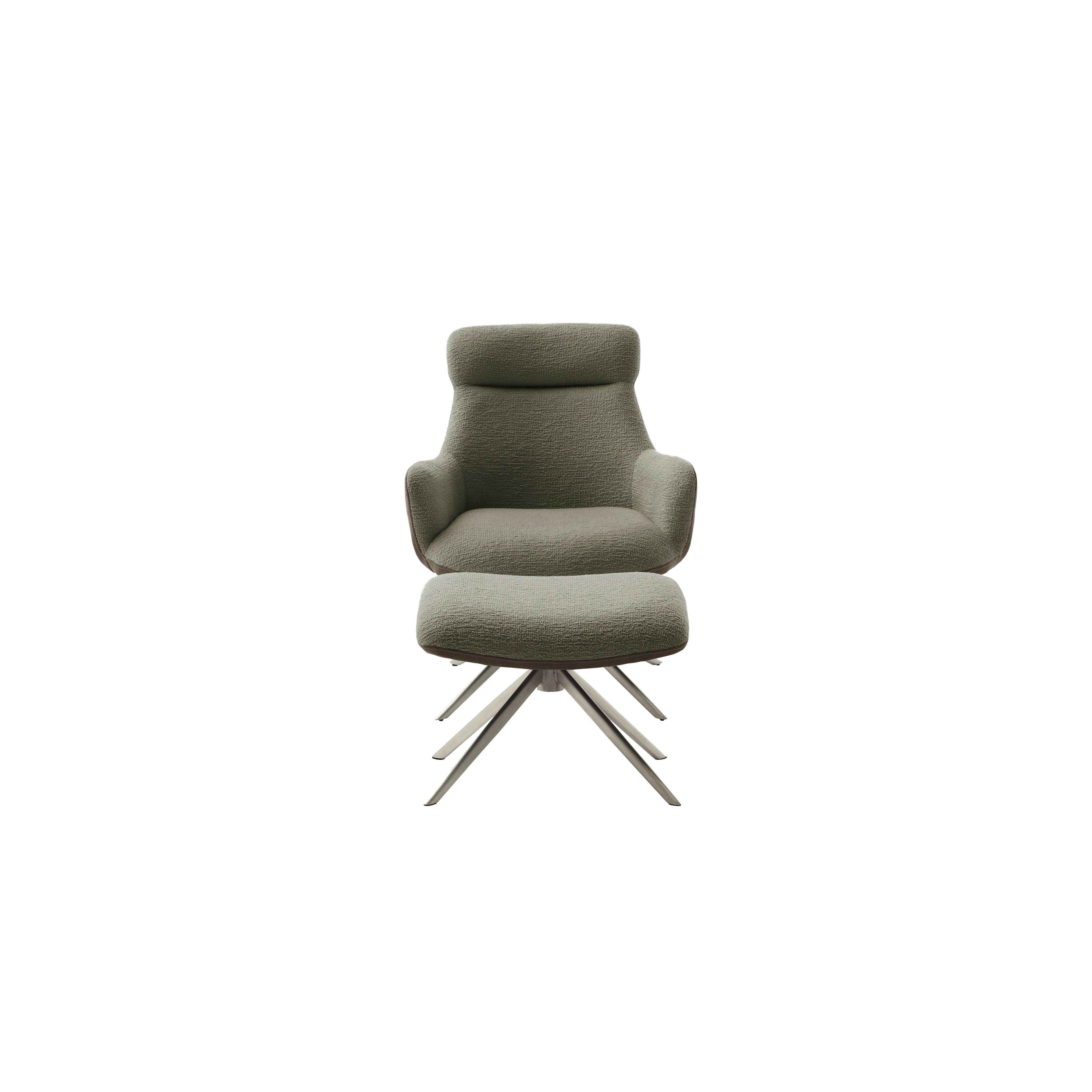 Pelion Loungesessel Mit Hocker Vintagelook Bezug Feinflor Polyester 360 Grad Drehbar Bis 120 Kg Gestell Schwarz Matt