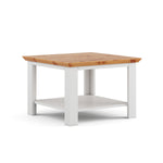 Milano Elite Massivholz Kiefer Couchtisch | Farbe Weiß/Kiefer