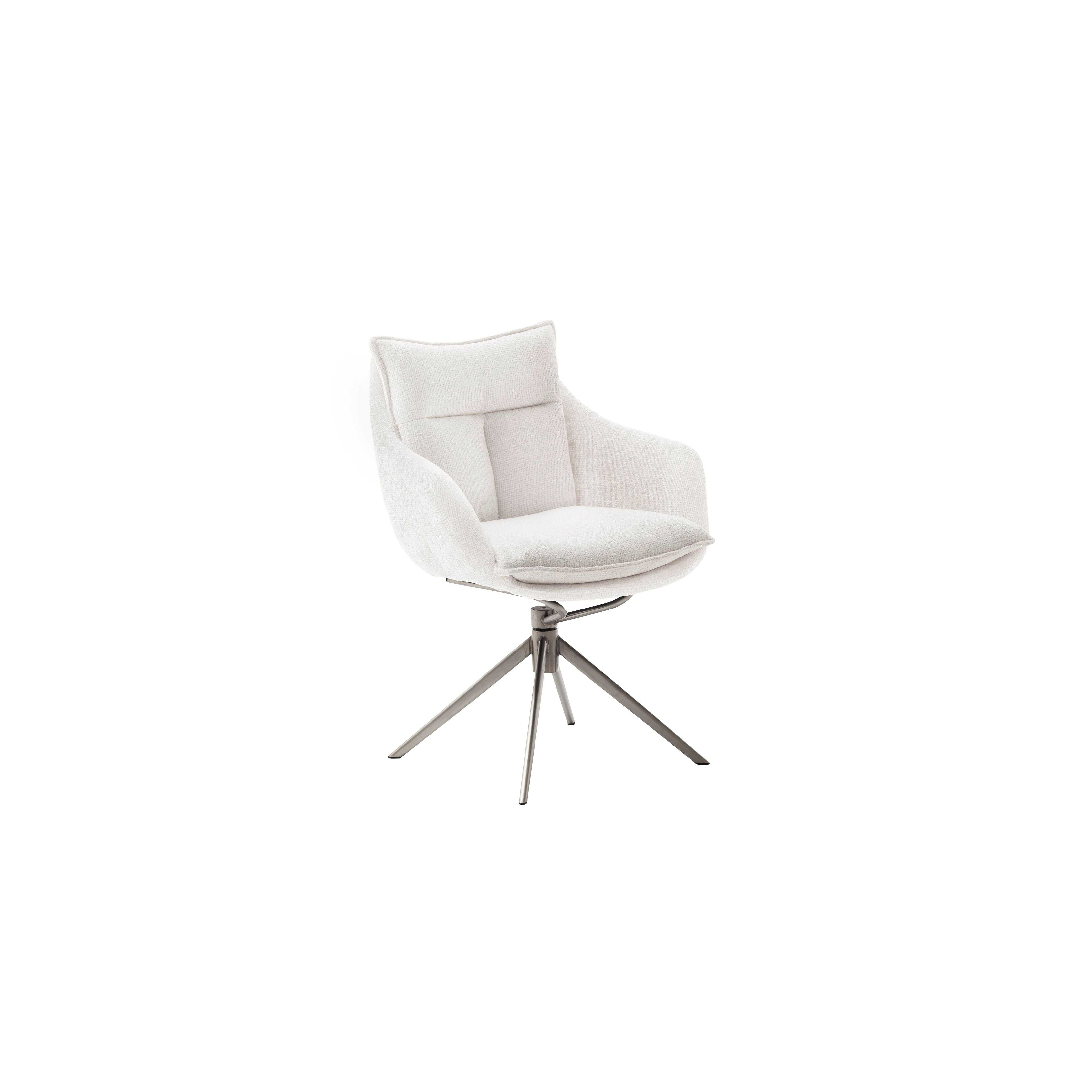 Parker 4-Fuß Stuhl 2er Set Mit Strukturgewebe Polyester Gestell Schwarz Matt Oder Edelstahl Gebürstet 360 Drehbar