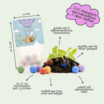 10x5 Blumenmurmeln im Tütchen "Ostergrüße"