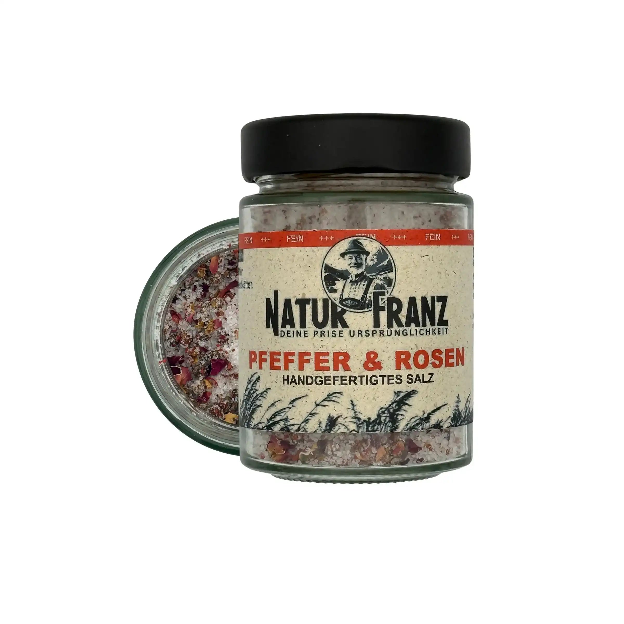 Pfeffer Rosen Mit Feinem Meersalz Und Rosenblüten Gourmet Salz Zum Verfeinern Von Käse Und Pasta by Team NATURFRANZ