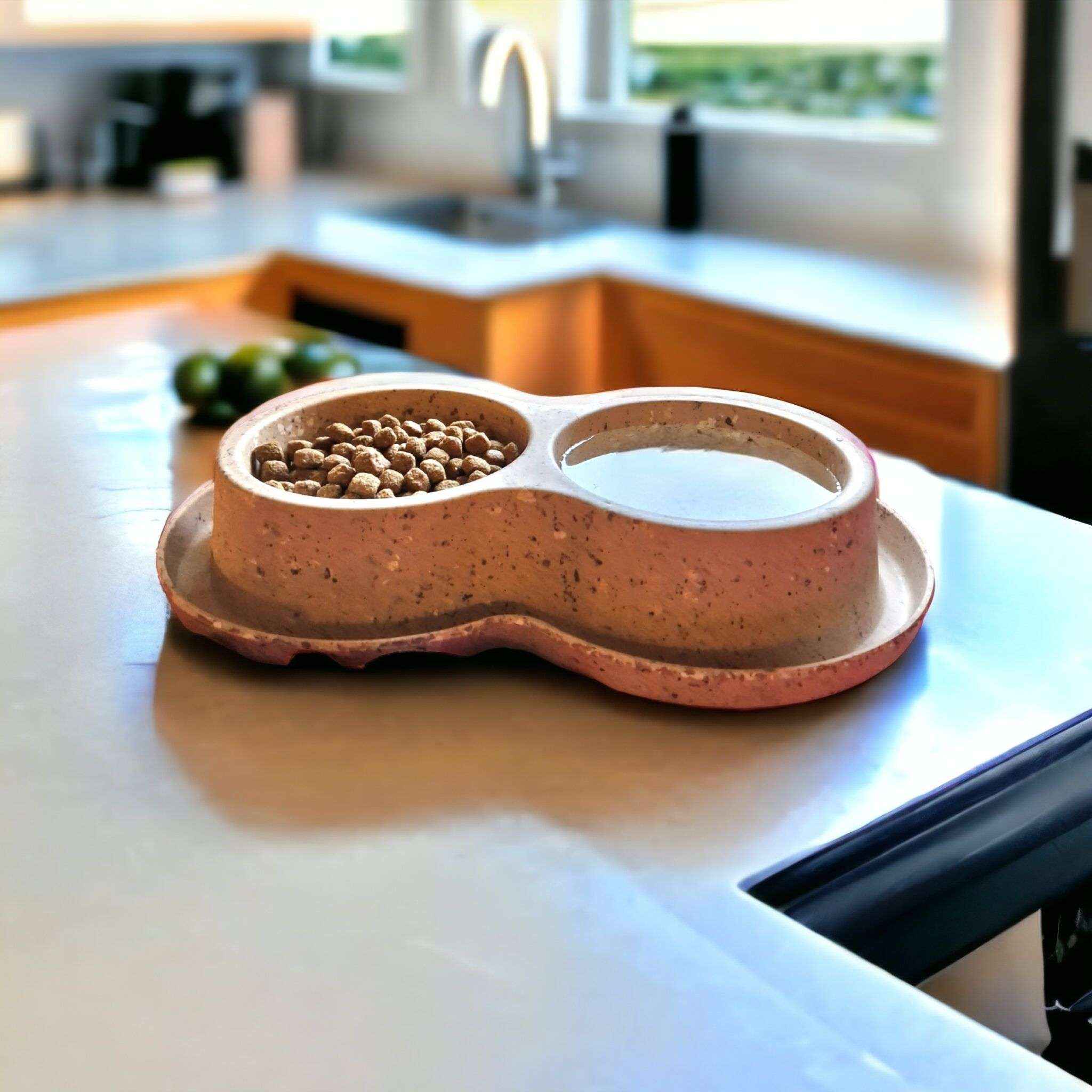 Doppelfressnapf aus nachhaltigem Bambus