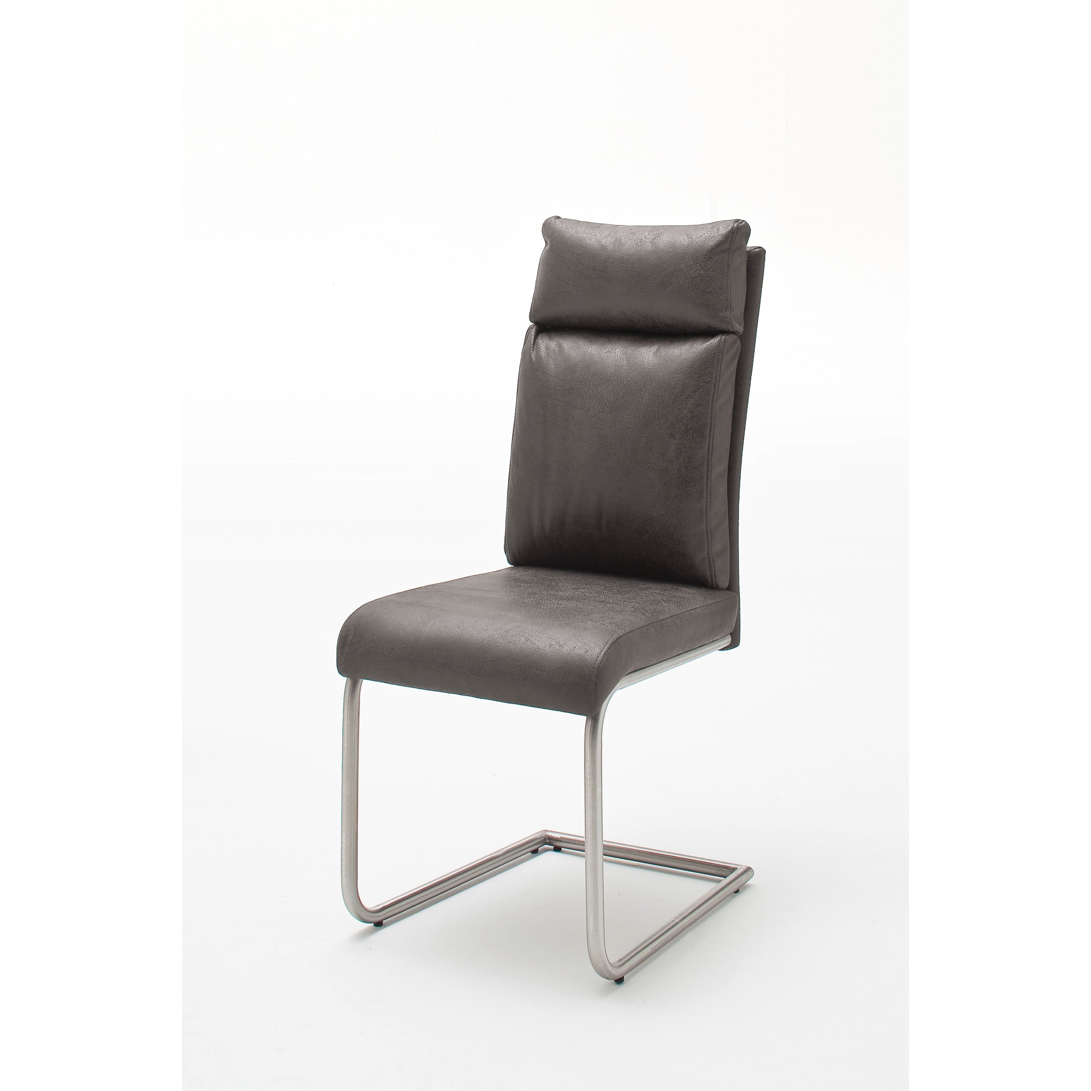 PIA Schwingstuhl Mit Griff 2er Set Antiklook Oder Chenille Optik Gestell Edelstahl Gebürstet