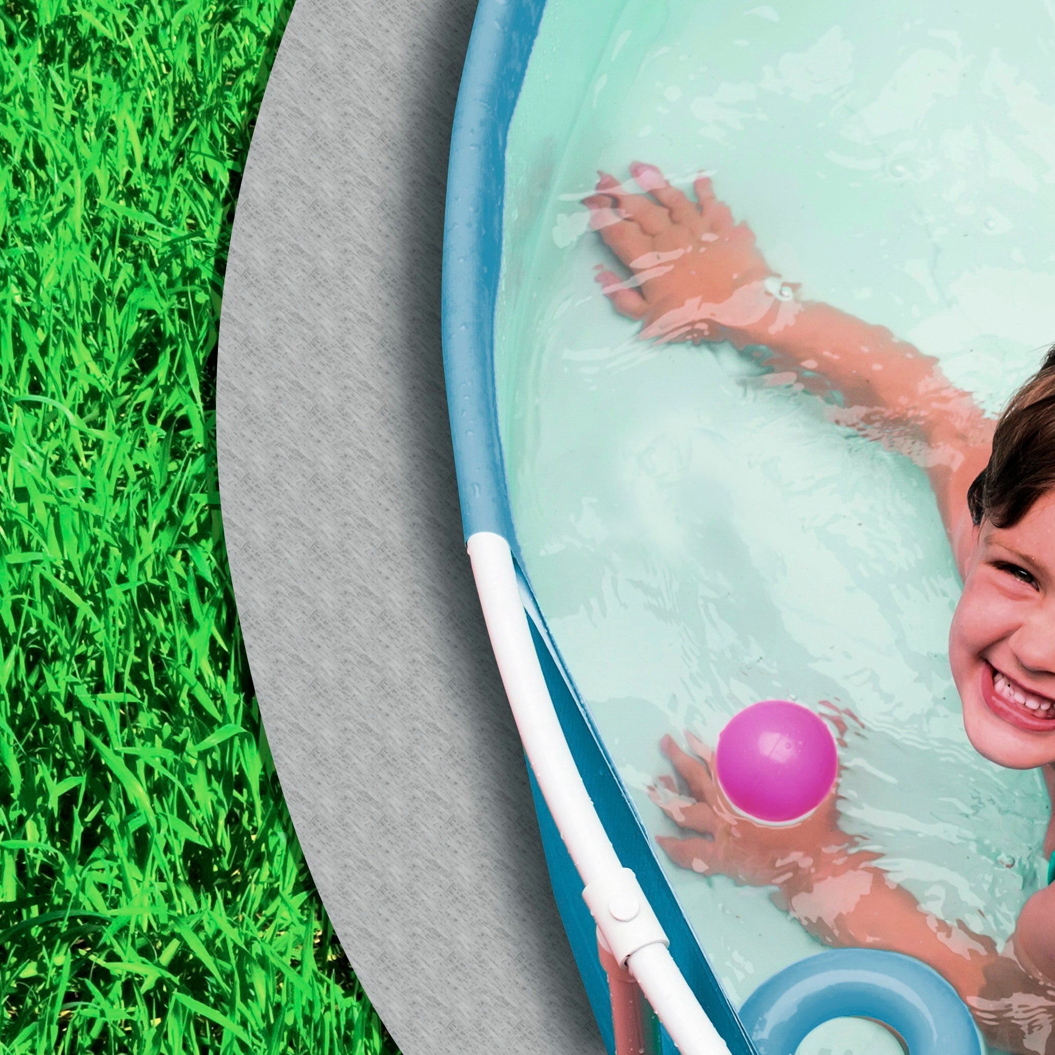 Poolvlies für Rundpools - PP-Vlies 140 g/m² - Grau