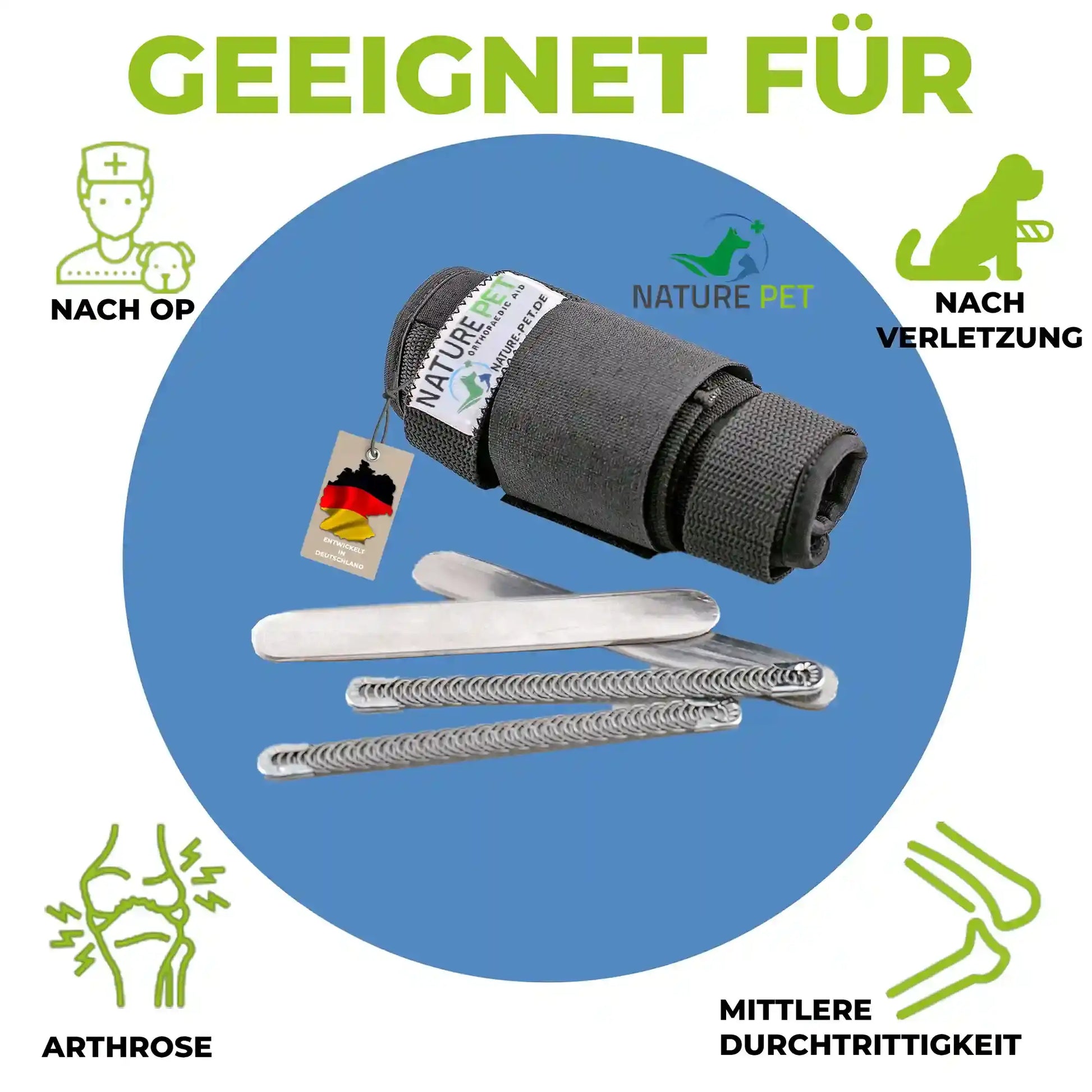Stabilisierungs Handgelenkbandage für Hunde by Nature Pet