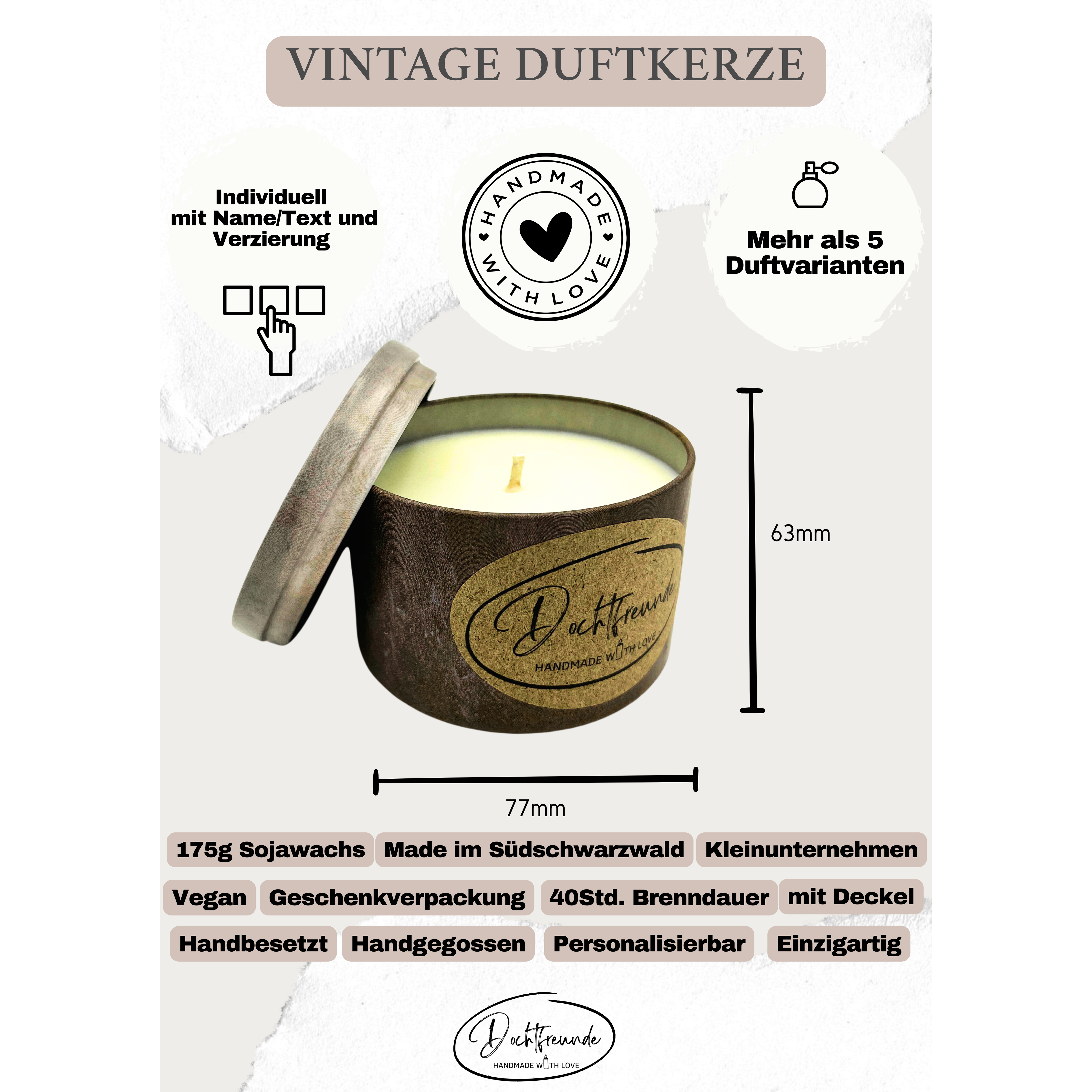 Sternzeichen Schütze Duftkerze - Handgemachte Sojawachs-Kerze - Personalisiertes Astrologie-Geschenk