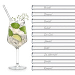 International Anstoßen Glasstrohhalme Party Set mit 20 Gemischte Gravierten "Prost" in Verschiedenen Sprachen - 20 Stück